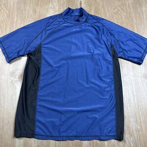 UV Skinz Mens Blue UPF 50 + Sunwear Short Sleeve Top Size Medium